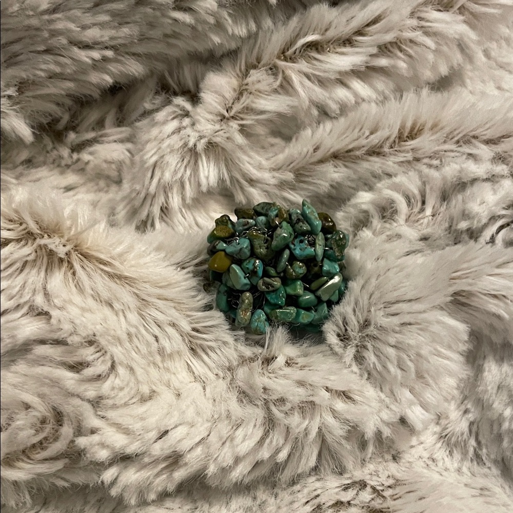 Chunky Green Stone ring